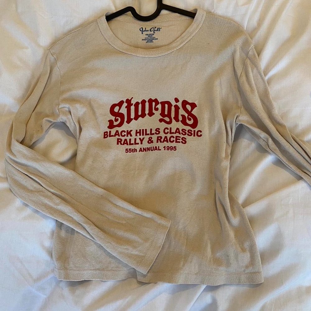 Brandy Melville Womens Tan and Red Top